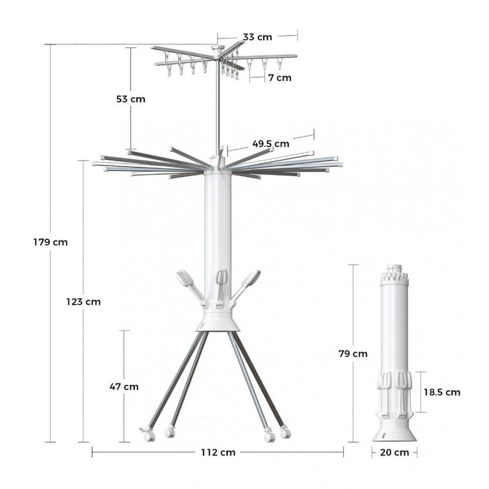 DRO4532 Octopus Clothes Drying Rack White