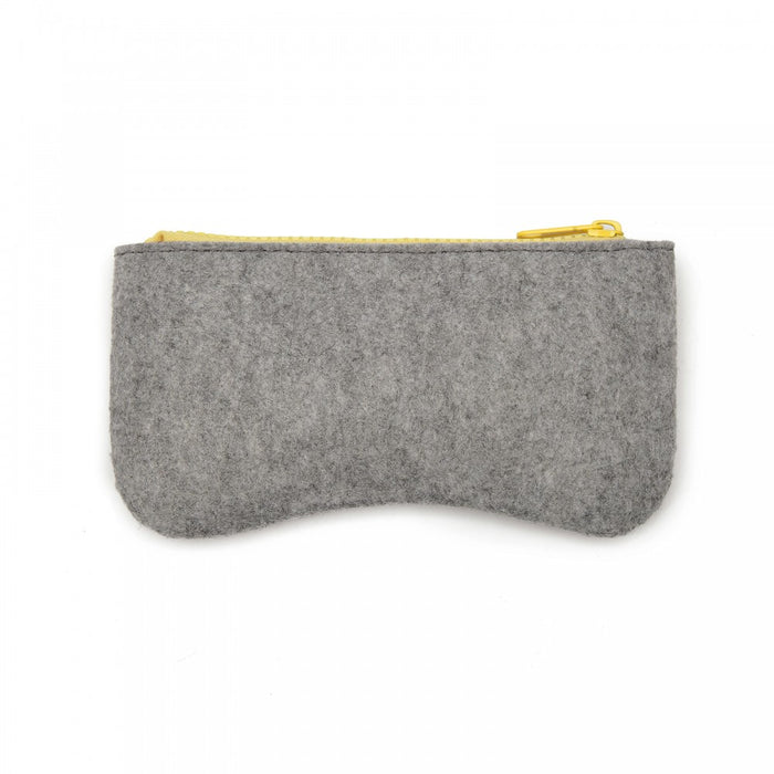 EB2065 - Soft Felt Glasses Case - Grey And Yellow