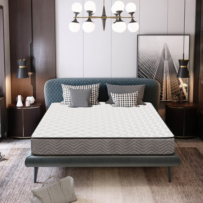 MTS001 - Good Nite Single Memory Foam & Spring Mattress-90x190x18cm-Quilted, Hypoallergenic, Breathable Design with Lumbar Support