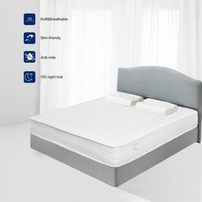 MTS002 - Good Nite Premium King Size Memory Foam Quilted Spring Mattress - Medium Firmness Breathable Fabric Mattress - 150×200×20cm