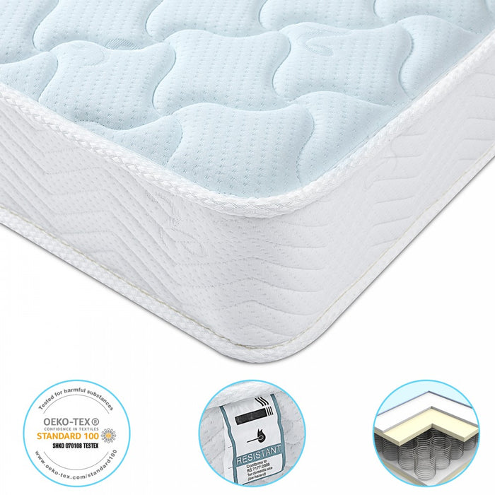 MTS004 - Good Nite Hybrid Memory Foam & Spring Mattress – Pressure Relief, Motion Isolation & Breathable Support - 120×190×18cm