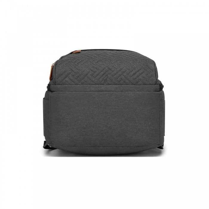 BCK2615 - Kono 3-in-1 Mummy Nappy Backpack Set with Changing Mat & Insulated Pacifier Pouch - Grey