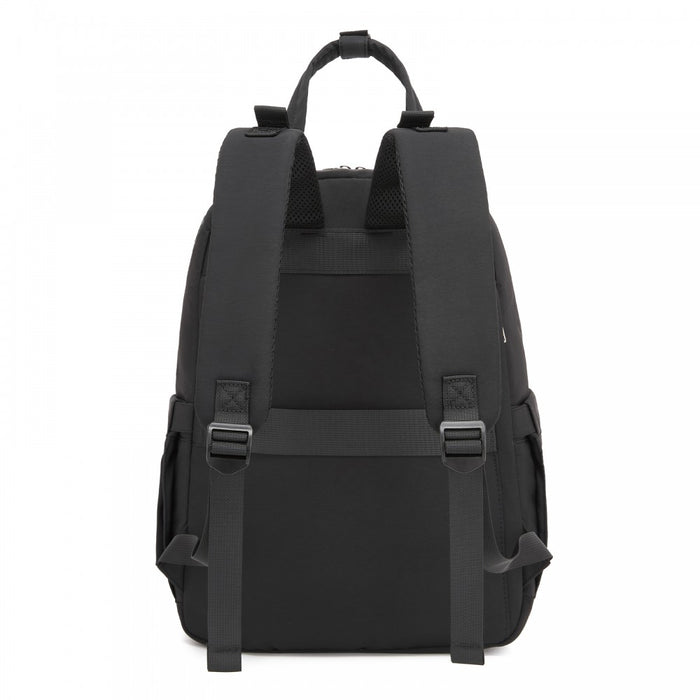 BCK2623 - Kono 2-in-1 Nappy Changing Backpack Set, Large Capacity Diaper Bag With Changing Mat - Black