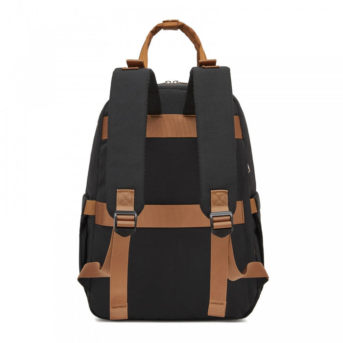 BCK2623 - Kono 2-in-1 Nappy Changing Backpack Set, Large Capacity Diaper Bag With Changing Mat - Black And Beige