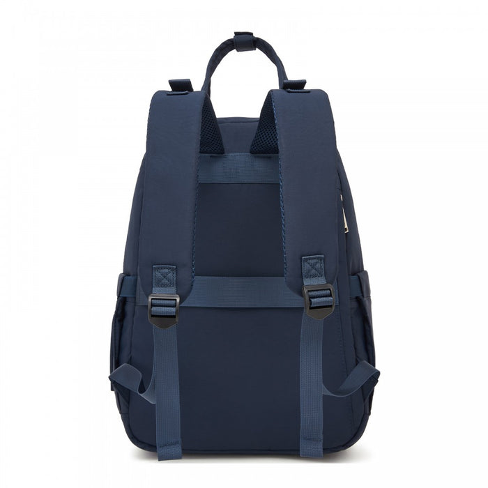 BCK2623 - Kono 2-in-1 Nappy Changing Backpack Set, Large Capacity Diaper Bag With Changing Mat - Navy And Beige