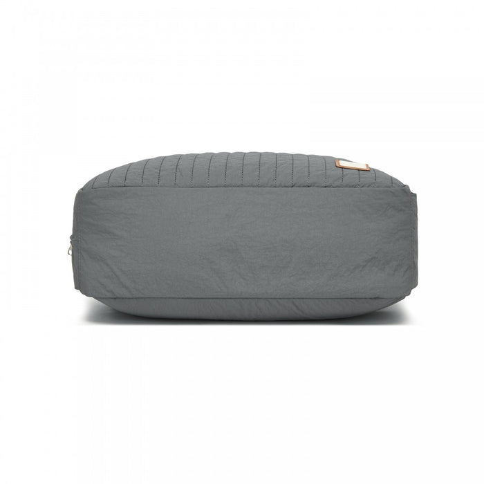 BCM2517 - Miss Lulu Stylish and Spacious Maternity Diaper Bag with Insulated Baby Bottle Pockets,Wet-Dry Separation,Stroller Strap - Grey