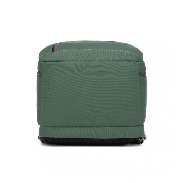 BPK2504 - Kono 20L Cabin Backpack with Red Trim for 15.6” Laptop – Water-Resistant Travel Daypack with Luggage Strap - Green