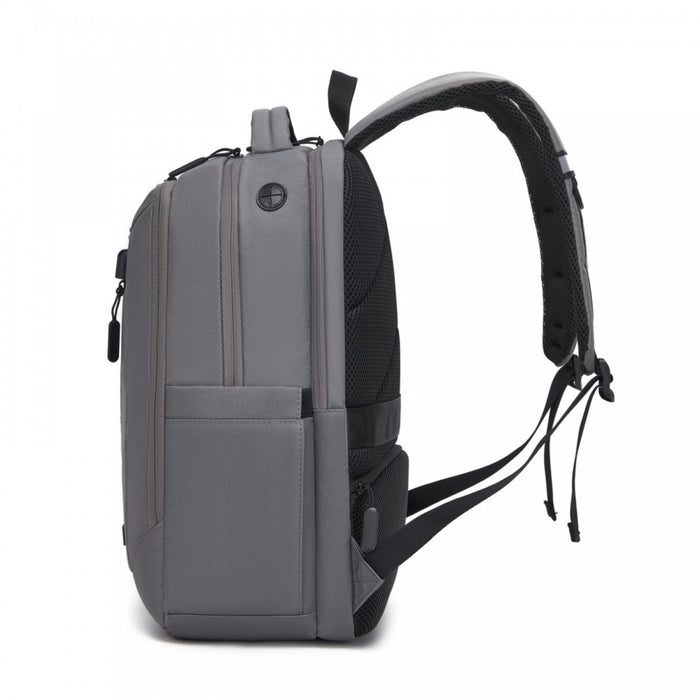 BPK2519 - Kono Laptop Backpack with 15.6" Laptop Compartment, Stylish Commuter Bag with Reflective Straps - Grey