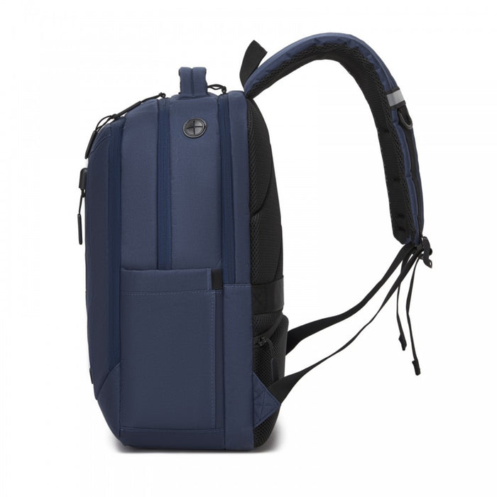 BPK2519 - Kono Laptop Backpack with 15.6" Laptop Compartment, Stylish Commuter Bag with Reflective Straps - Navy