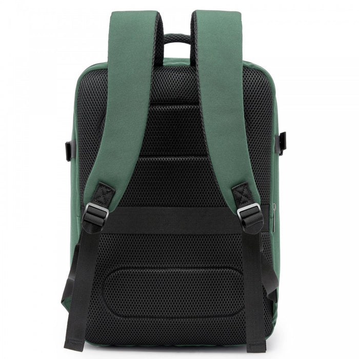 BPK2524 - Kono Spacious and Organised Personal-Item Backpack (40×30×20) with 15.6" Laptop Sleeve, Clamshell Main - Green