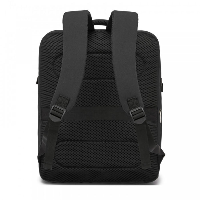 BPK2524L- Kono 32L Upgraded Large Cabin Backpack, 17.3 Inch Laptop Rucksack with Breathable Pressure-Relief Straps & Luggage Trolley Strap for Business Travel - Black
