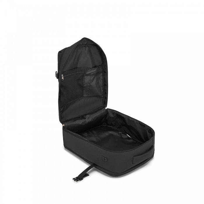 BPK2524L- Kono 32L Upgraded Large Cabin Backpack, 17.3 Inch Laptop Rucksack with Breathable Pressure-Relief Straps & Luggage Trolley Strap for Business Travel - Black