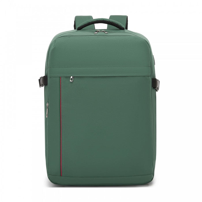 BPK2524L- Kono 32L Upgraded Large Cabin Backpack, 17.3 Inch Laptop Rucksack with Breathable Pressure-Relief Straps & Luggage Trolley Strap for Business Travel - Green