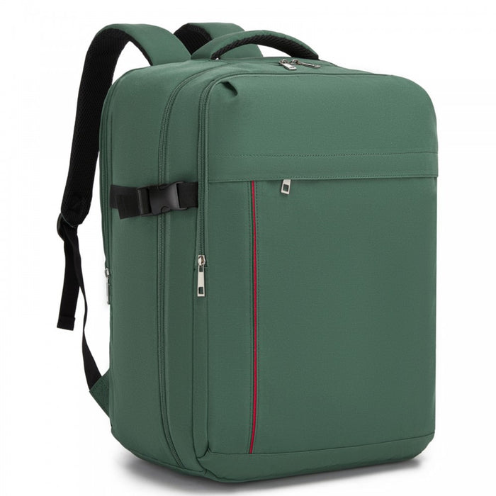 BPK2524L- Kono 32L Upgraded Large Cabin Backpack, 17.3 Inch Laptop Rucksack with Breathable Pressure-Relief Straps & Luggage Trolley Strap for Business Travel - Green