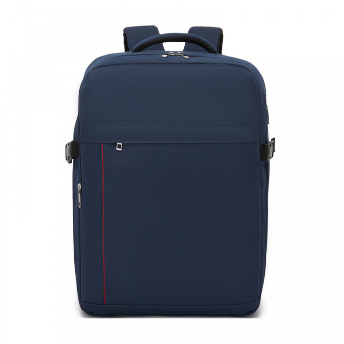 BPK2524L- Kono 32L Upgraded Large Cabin Backpack, 17.3 Inch Laptop Rucksack with Breathable Pressure-Relief Straps & Luggage Trolley Strap for Business Travel - Navy