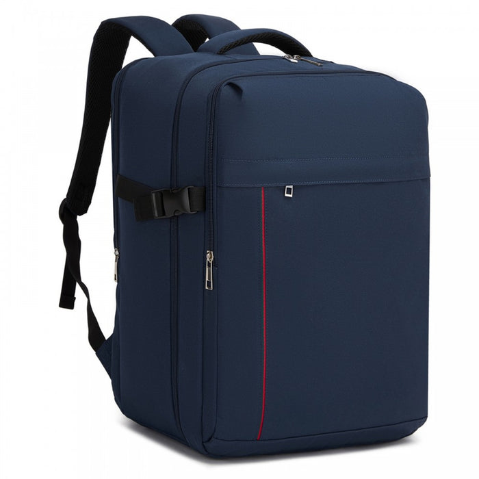 BPK2524L- Kono 32L Upgraded Large Cabin Backpack, 17.3 Inch Laptop Rucksack with Breathable Pressure-Relief Straps & Luggage Trolley Strap for Business Travel - Navy