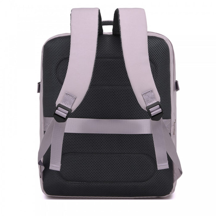 BPK2524L- Kono 32L Upgraded Large Cabin Backpack, 17.3 Inch Laptop Rucksack with Breathable Pressure-Relief Straps & Luggage Trolley Strap for Business Travel - Purple