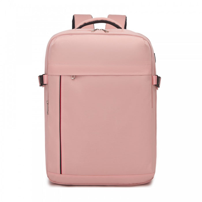 BPK2524L- Kono 32L Upgraded Large Cabin Backpack, 17.3 Inch Laptop Rucksack with Breathable Pressure-Relief Straps & Luggage Trolley Strap for Business Travel - Pink