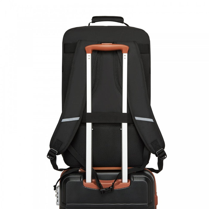 BPK2531L - Kono Multi-purpose Business Large Backpack–Fits 15.6" Laptop, Ideal for Work, Travel & Daily Commute - Black