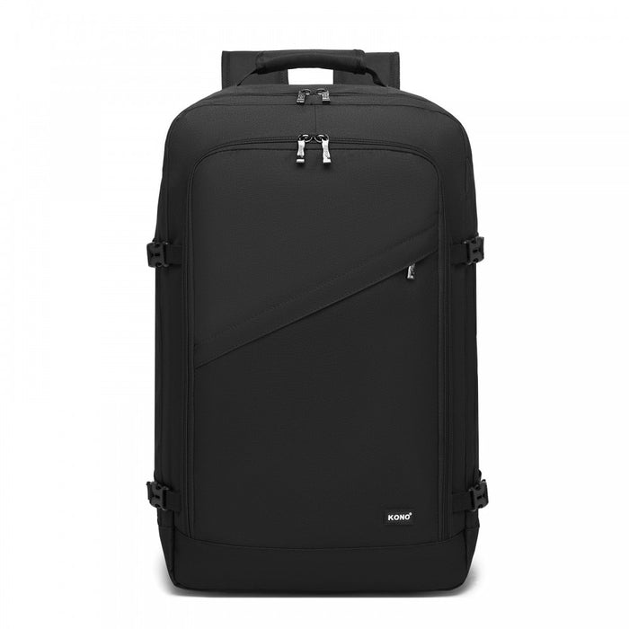 BPK2531L - Kono Multi-purpose Business Large Backpack–Fits 15.6" Laptop, Ideal for Work, Travel & Daily Commute - Black
