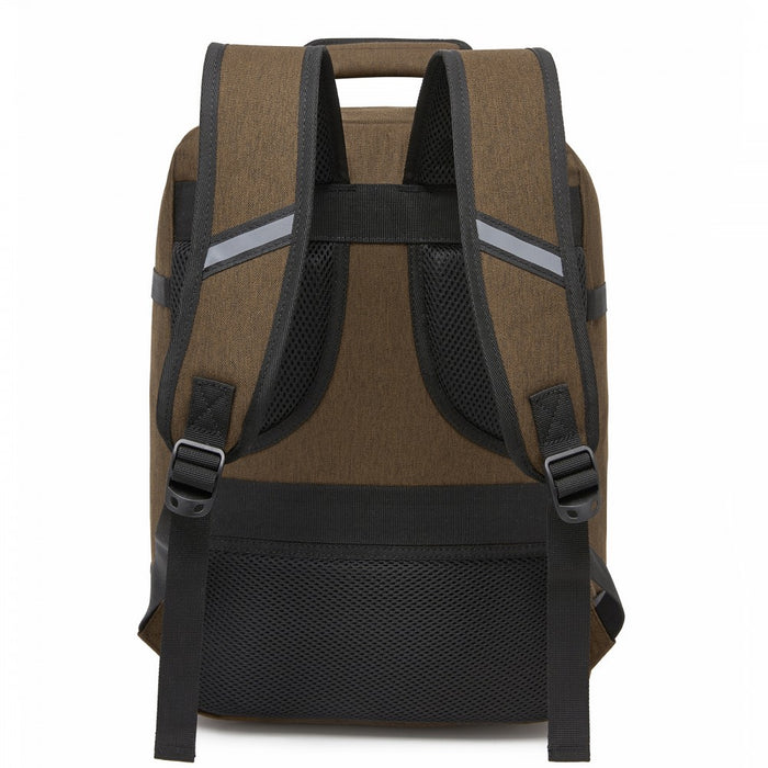 BPK2551 - Kono Flexible Cabin Backpack 30×20×40-Fits 15.6" Laptop, Clamshell Access-Great for Holidays, Work Trips & Commuting - Brown