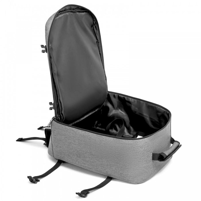 BPK2551 - Kono Flexible Cabin Backpack 30×20×40-Fits 15.6" Laptop, Clamshell Access-Great for Holidays, Work Trips & Commuting - Grey