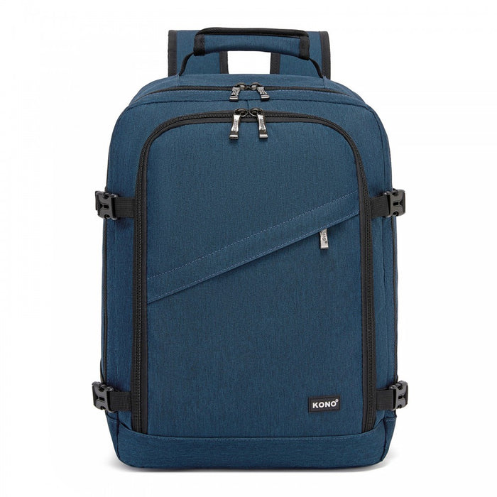 BPK2551 - Kono Flexible Cabin Backpack 30×20×40-Fits 15.6" Laptop, Clamshell Access-Great for Holidays, Work Trips & Commuting - Navy