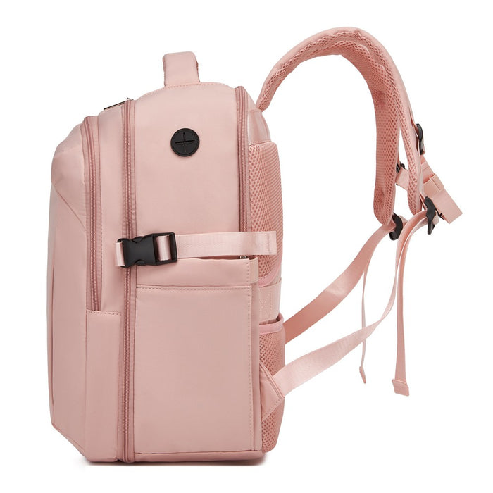BPK2602- Kono Cabin Approved Carry On Backpack 40×30×20cm, Water Resistant 15.6 Inch Laptop Travel Rucksack with Dry-wet Separation Pouch - Pink