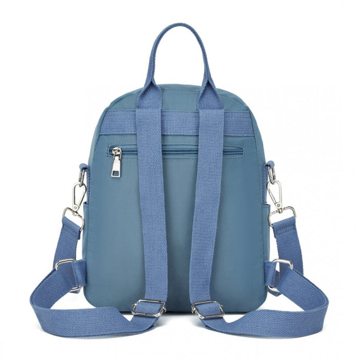 BPM2451 - Miss Lulu 3-in-1 Convertible Backpack with Removable Long Strap – Wear as Backpack, Shoulder or Crossbody Bag - Blue