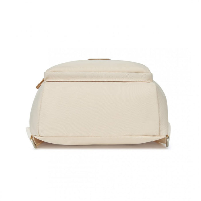 BPM2451 - Miss Lulu 3-in-1 Convertible Backpack with Removable Long Strap – Wear as Backpack, Shoulder or Crossbody Bag - Beige