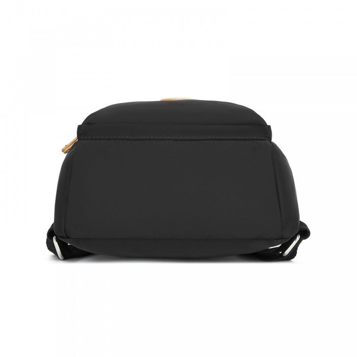 BPM2651 - Miss Lulu 3-in-1 Convertible Backpack with Removable Long Strap - Wear as Backpack, Shoulder or Crossbody Bag - Black