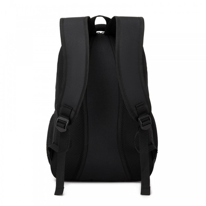 BPN2607 - Trendy Laptop Backpack,Soft Padded,Practical,Organized Storage,Lightweight 15.6" Notebook Bag for Work, School & Travel - Black