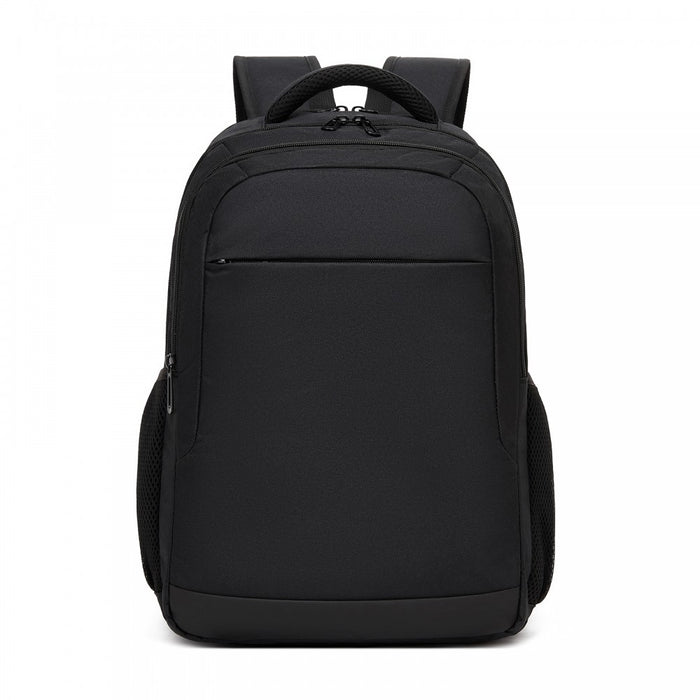 BPN2607 - Trendy Laptop Backpack,Soft Padded,Practical,Organized Storage,Lightweight 15.6" Notebook Bag for Work, School & Travel - Black