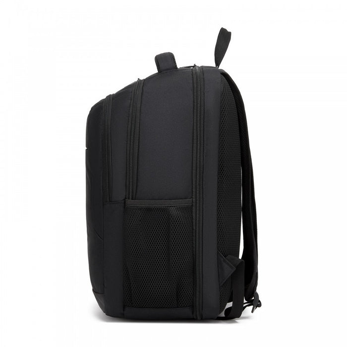 BPN2607 - Trendy Laptop Backpack,Soft Padded,Practical,Organized Storage,Lightweight 15.6" Notebook Bag for Work, School & Travel - Black
