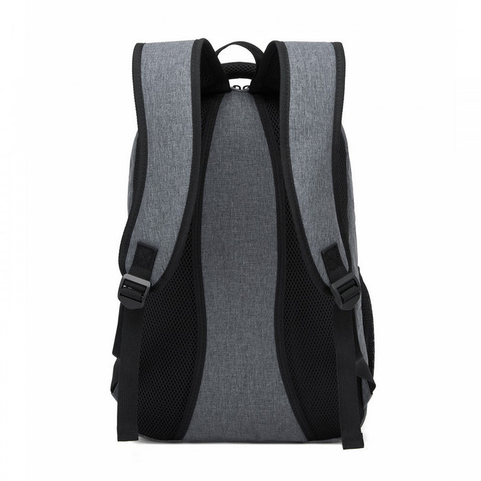 BPN2607 - Trendy Laptop Backpack,Soft Padded,Practical,Organized Storage,Lightweight 15.6" Notebook Bag for Work, School & Travel - Grey