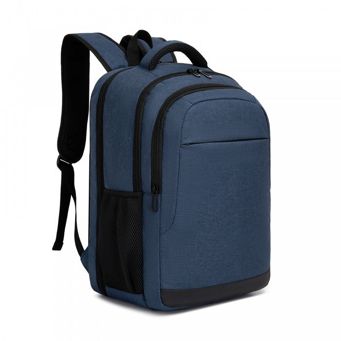 BPN2607 - Trendy Laptop Backpack,Soft Padded,Practical,Organized Storage,Lightweight 15.6" Notebook Bag for Work, School & Travel - Navy