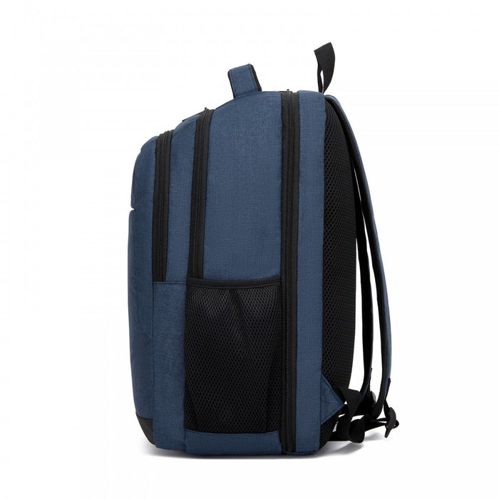 BPN2607 - Trendy Laptop Backpack,Soft Padded,Practical,Organized Storage,Lightweight 15.6" Notebook Bag for Work, School & Travel - Navy