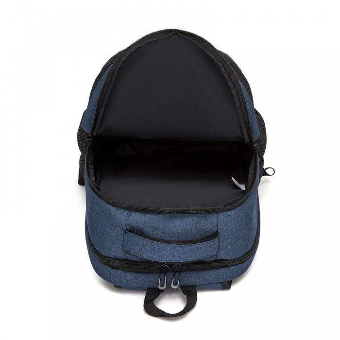 BPN2607 - Trendy Laptop Backpack,Soft Padded,Practical,Organized Storage,Lightweight 15.6" Notebook Bag for Work, School & Travel - Navy