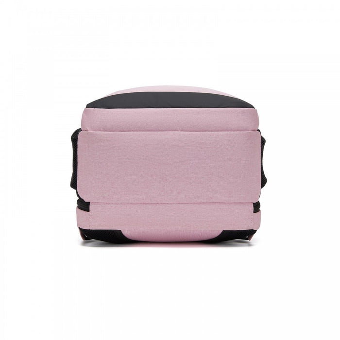 BPN2607 - Trendy Laptop Backpack,Soft Padded,Practical,Organized Storage,Lightweight 15.6" Notebook Bag for Work, School & Travel - Pink