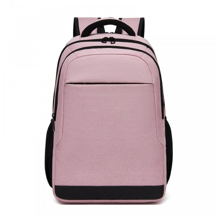 BPN2607 - Trendy Laptop Backpack,Soft Padded,Practical,Organized Storage,Lightweight 15.6" Notebook Bag for Work, School & Travel - Pink