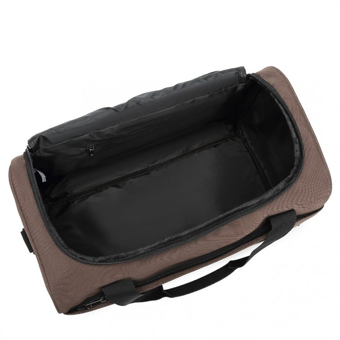 E2016S - Kono Structured Travel Duffle Bag - Brown