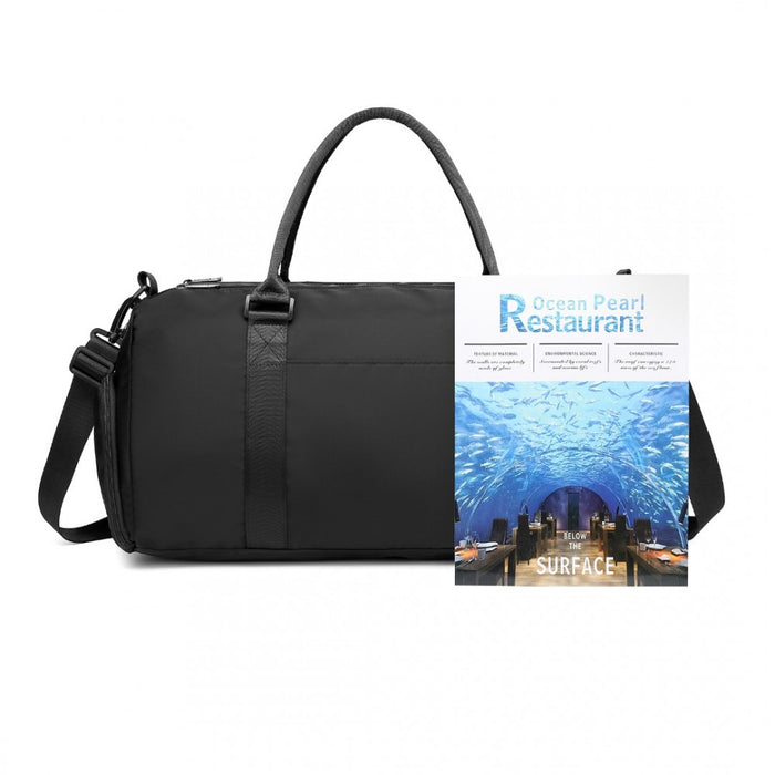 EA2213 - Kono Multi Waterproof Gym bag Carry On Weekend Bag - Black