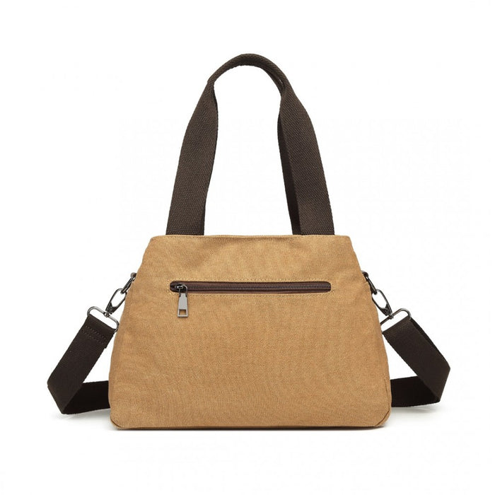 EH2045 - Kono Canvas Multi-Functional Cross Body Bag - Brown