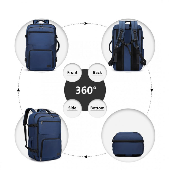 EM2207 - Kono Multifunctional Portable Travel Backpack Cabin Luggage Bag - Navy