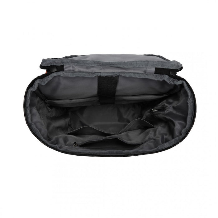 EQ2404 - Kono Advanced Leisure Backpack with Reflective Safety Features USB Charging and Dedicated Laptop Sleeve - Black