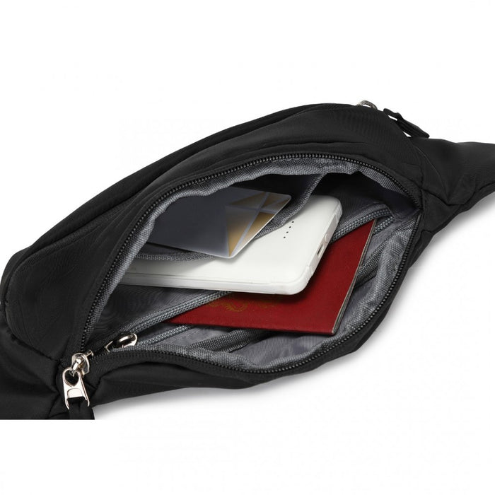 EQ2406 - Kono Ultimate Traveler's Backpack with Detachable Waist Pack and Integrated USB/Type-C Charging Ports - Black