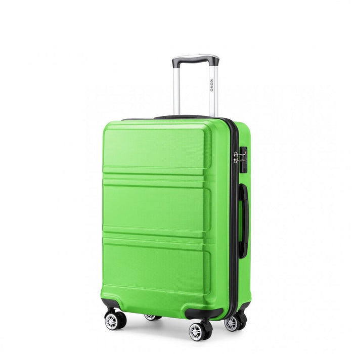 K1871-1L - Kono ABS 24 Inch Sculpted Horizontal Design Suitcase - Green