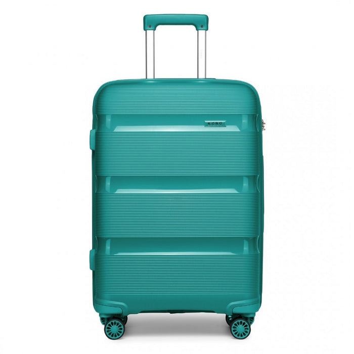K2092L - Kono 24 Inch Bright Hard Shell PP Suitcase - Classic Collection - Blue/Green