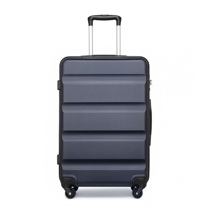 K2191L - Kono 28 Inch Check in Luggage - Streamlined ABS Hardshell Suitcase with Secure TSA Lock - Navy