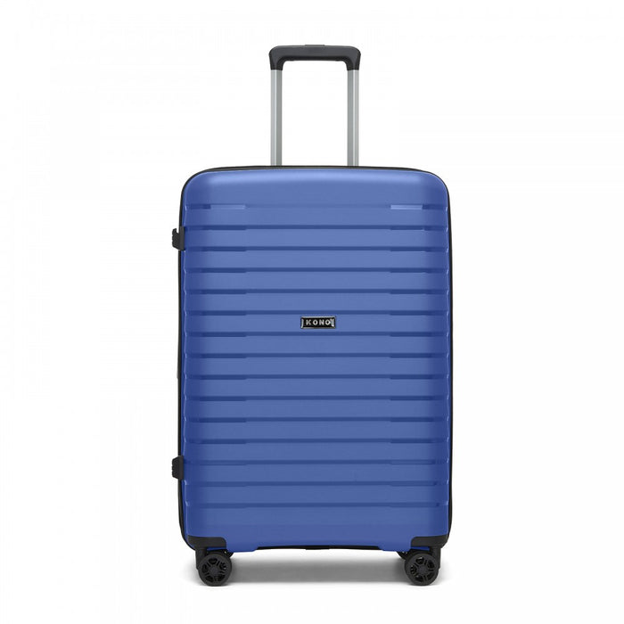 KSK2595 - Kono 20/24/28inch Hard Shell Scratch-Resistant PP Luggage Set with Cup Holder, TSA Lock & Expandable Design-Check-in Luggage For Travel - Navy